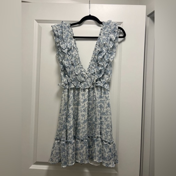 VICI Blue Ruffle Dress - Picture 3 of 3
